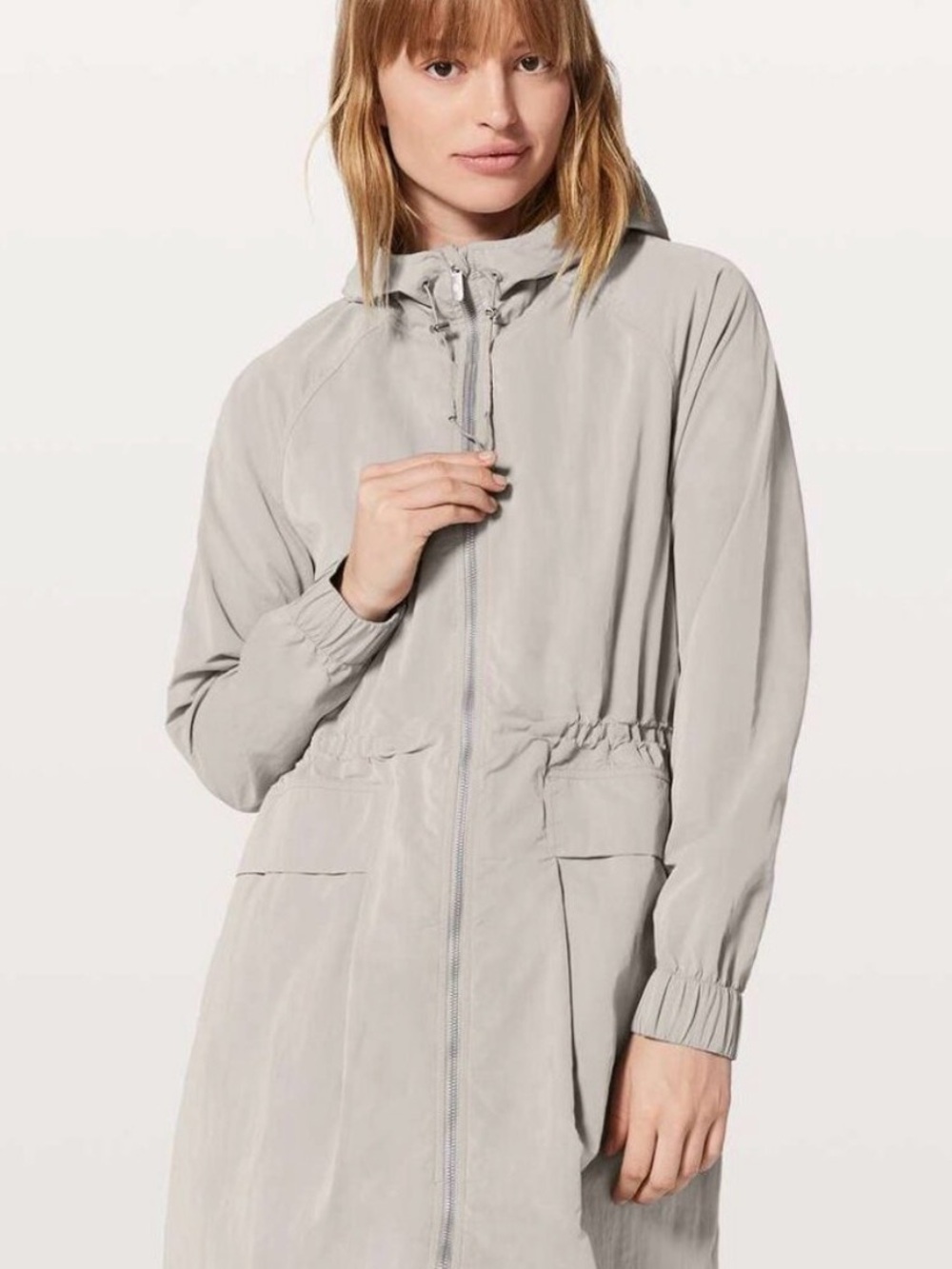Lululemon Pack & Glyde Jacket Dark Chrome Size 6 Long Hooded Windbreaker